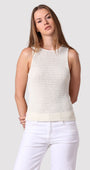 Minnie Rose LINEN COTTON BLEND TANK at Romi Boutique
