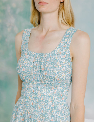 HEIDI DRESS IN MRS STONELY BLUE