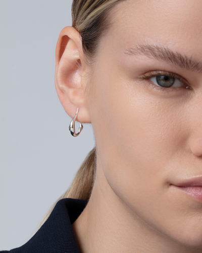 MINI COLETTE HOOPS IN HIGH POLISH SILVER - Romi Boutique