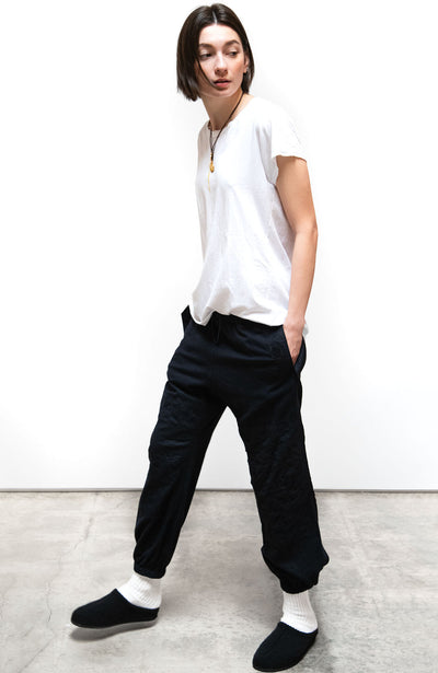 FLAP/SNAP CASHMERE WOOL PANT LOROPIANA IN SAILORS SURPLUS NAVY