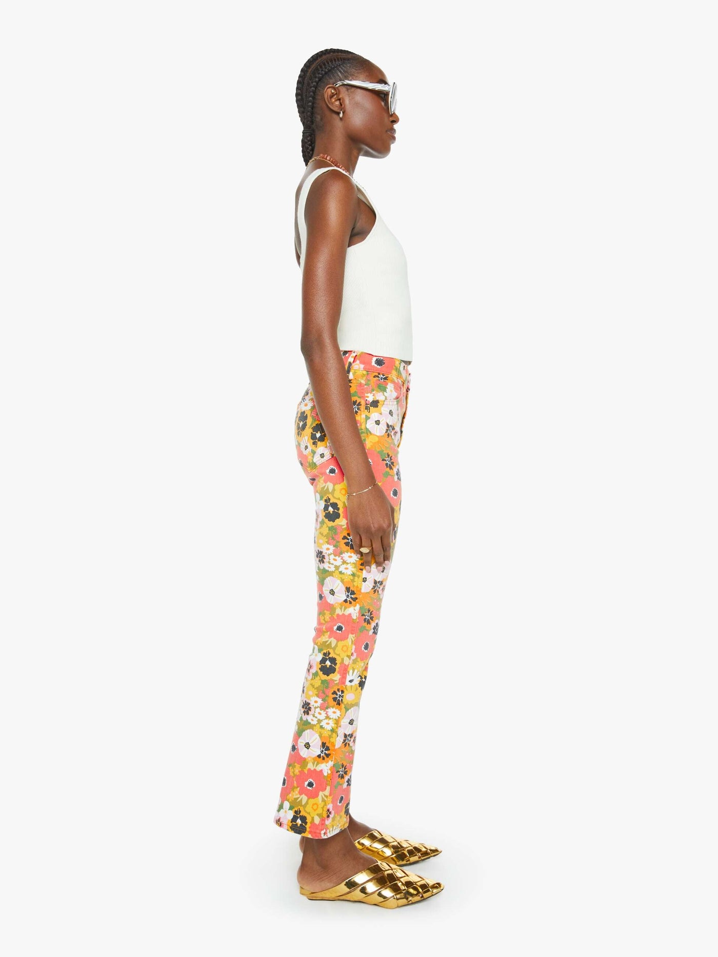MID RISE SMOKIN DOUBLE FLOOD IN FLOWERS AL FRESCO - Romi Boutique