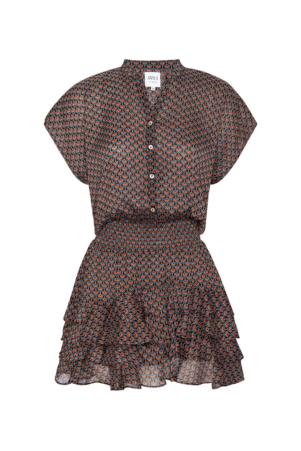 EVIE DRESS IN BROWN PAISLEY