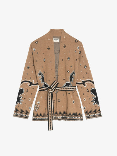 KALA WOOL CARDIGAN IN DAIM