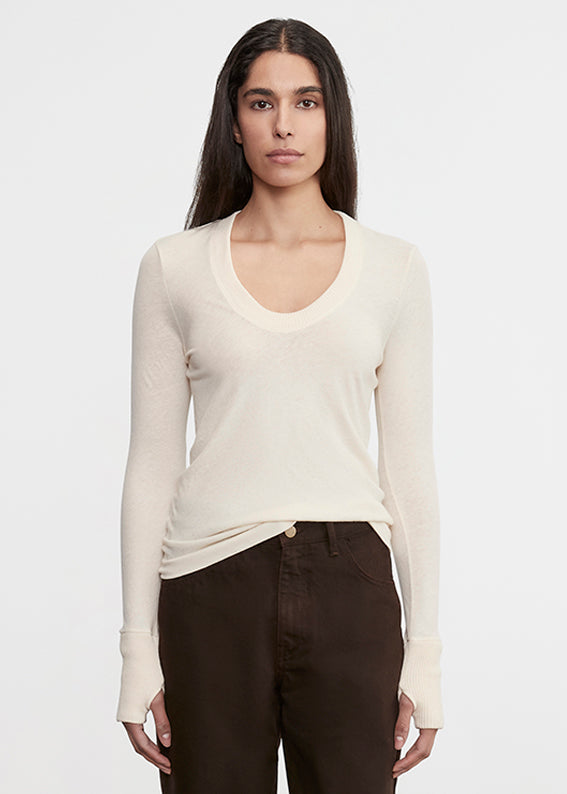 CASHMERE EASY CUFFED U IN NATURAL