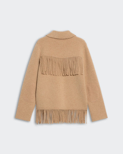 WESTERN FRINGE JACKET IN DUNE