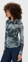 Rag & Bone YANA PRINTED MESH LS TEE at Romi Boutique