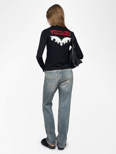 NOSFA MERINO WOOL SWEATER IN BLACK