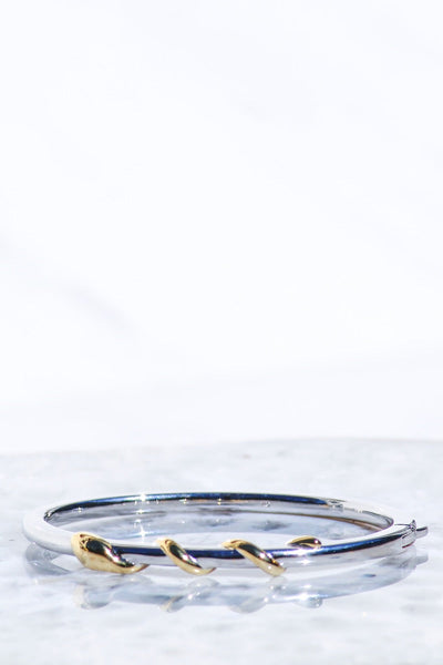 DANCING SNAKE BANGLE IN SILVER