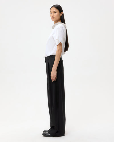 FOREVER AND ALWAYS W/ CRYSTAL COLLAR IN WHITE