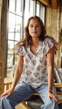 Mabe Stella Short Sleeve Top at Romi Boutique