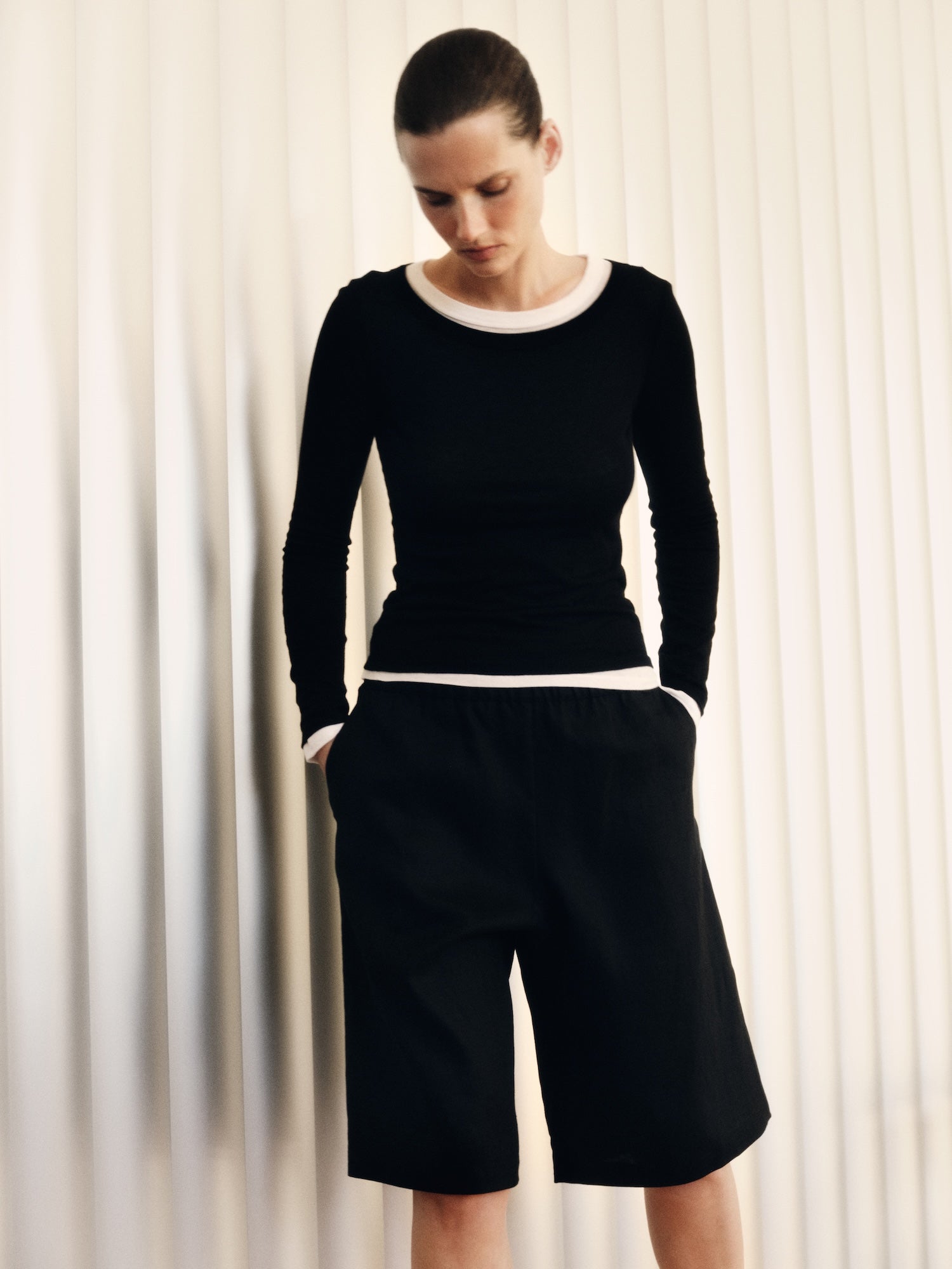 Tissue Jersey Layered Long Sleeve