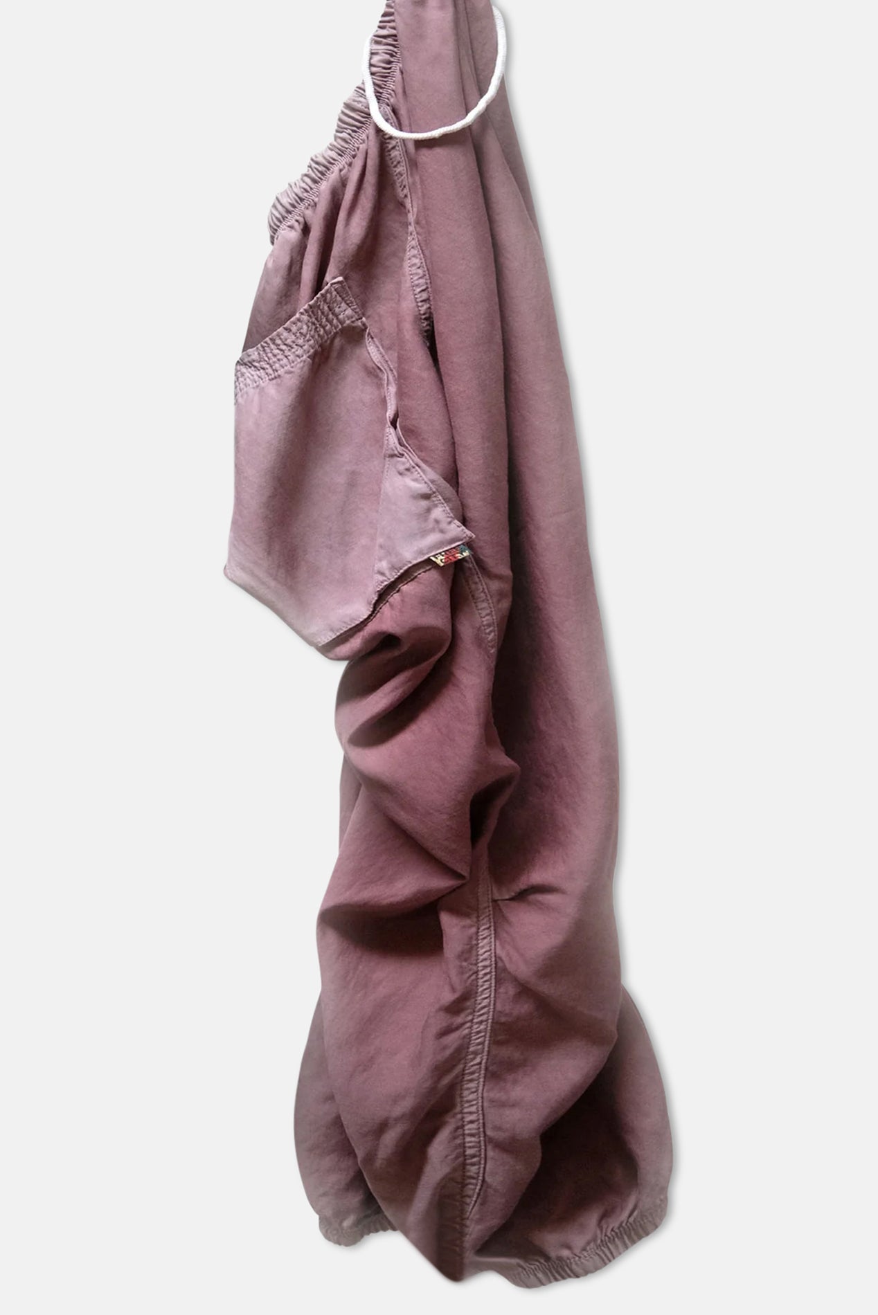 MATTE/SATIN LOOSE DRAWCORD BIGGY PANT IN BLUSH POWDER