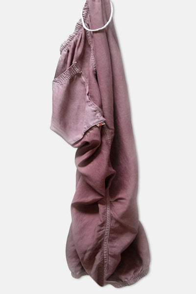 MATTE/SATIN LOOSE DRAWCORD BIGGY PANT IN BLUSH POWDER