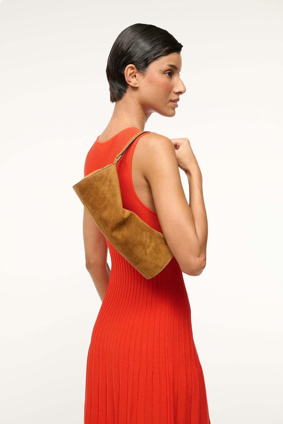 MINI TARU BAG IN TAN SUEDE - Romi Boutique