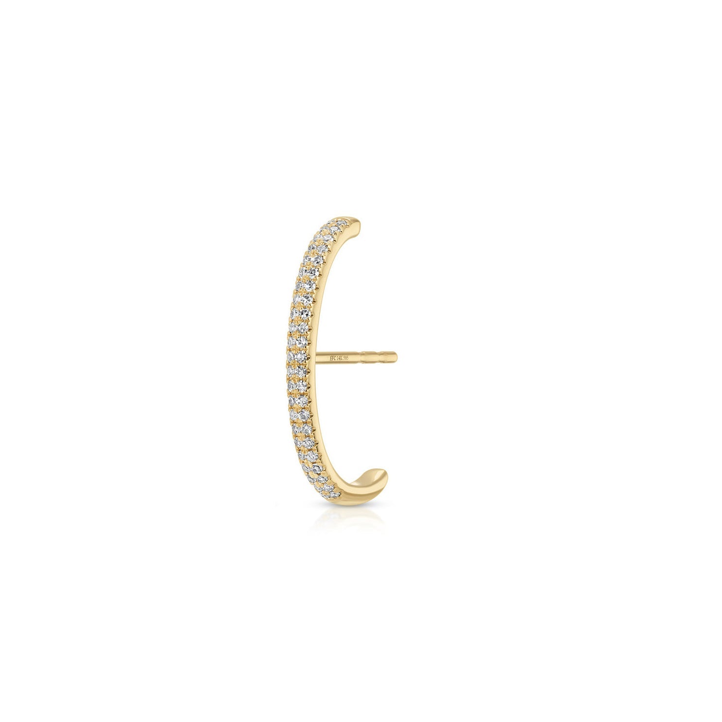 EF Collection Diamond Cuffed Stud Earrings at Romi Boutique
