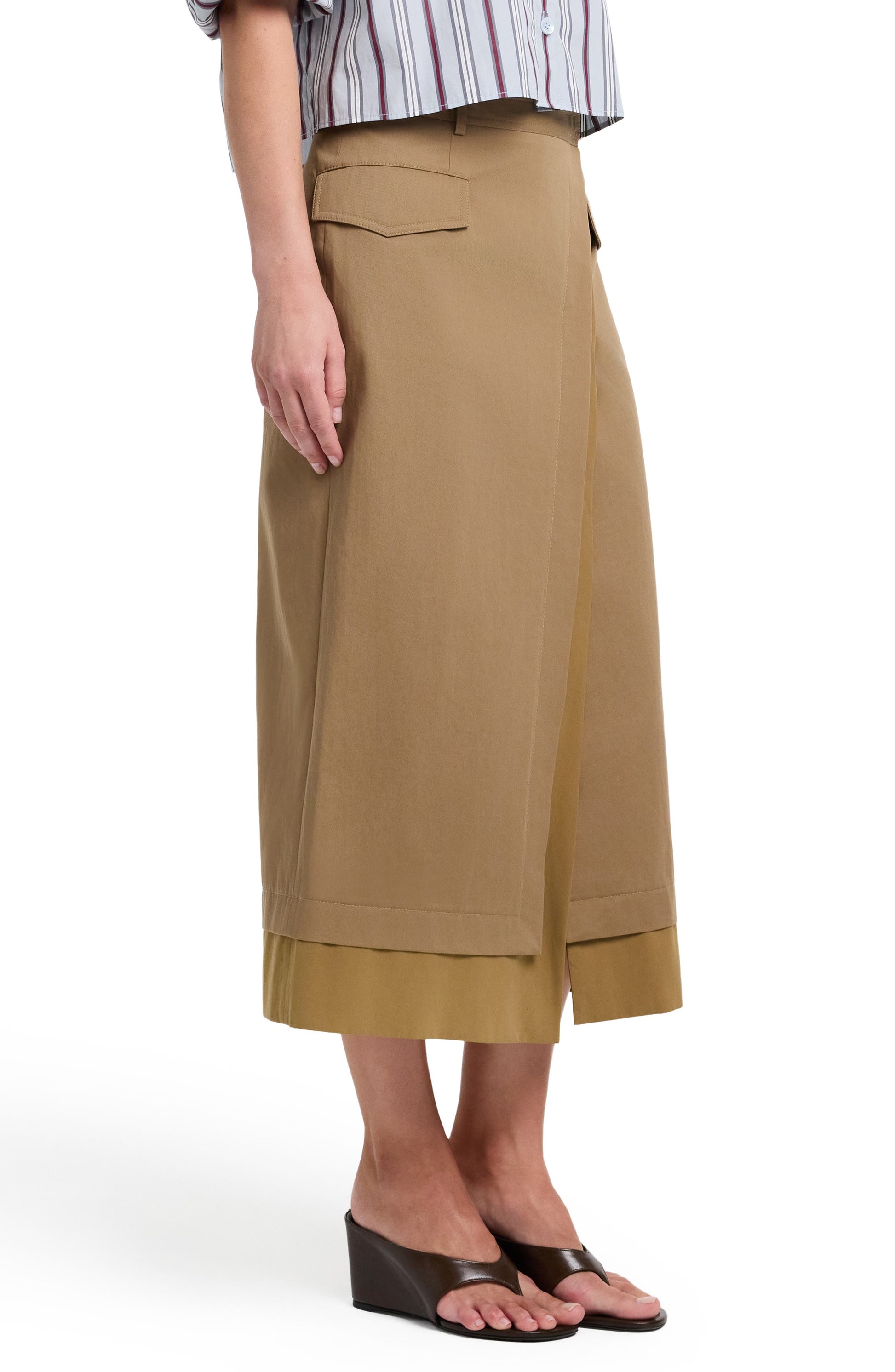 A Trip to the Met Cotton Wrap Midi Skirt
