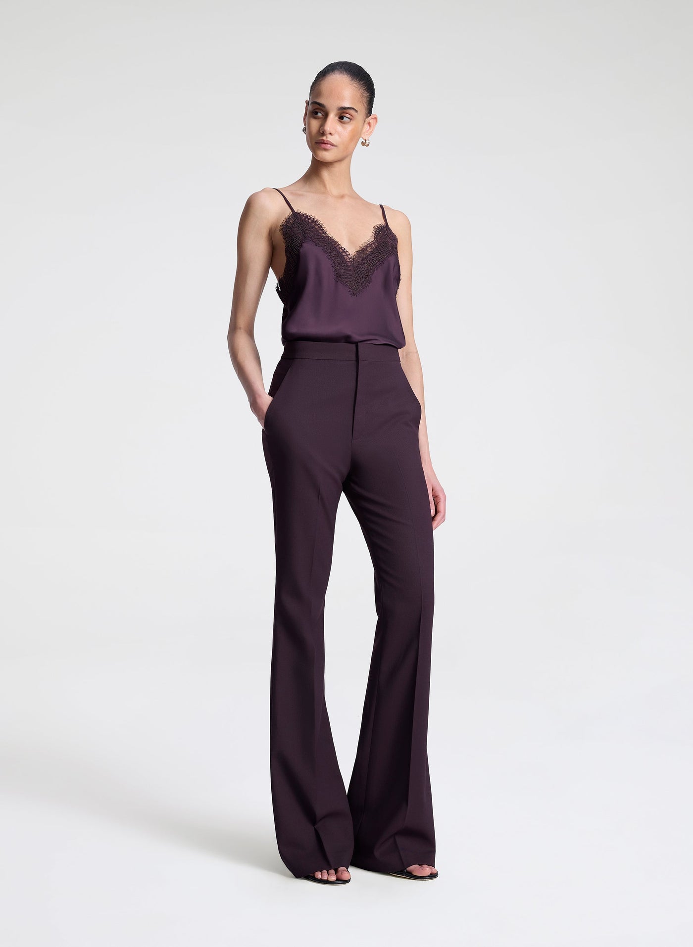 PRESLEY CAMISOLE TOP IN DEEP PLUM