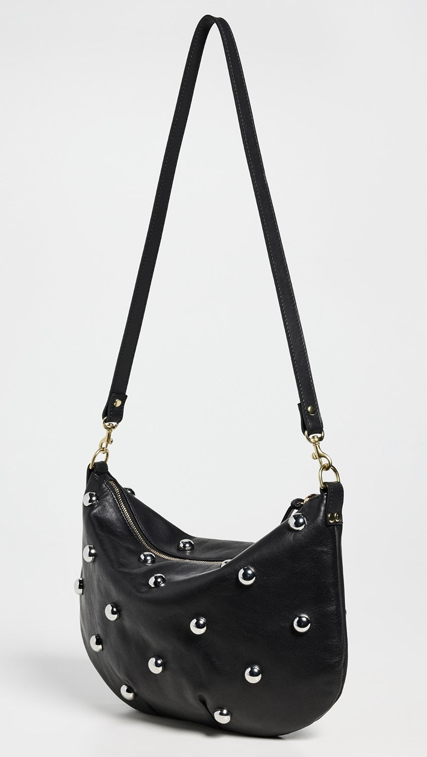 MOYEN MESSENGER W/ STUDS IN BLACK/NATURELLE