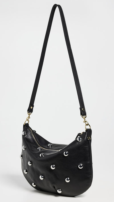 MOYEN MESSENGER W/ STUDS IN BLACK/NATURELLE