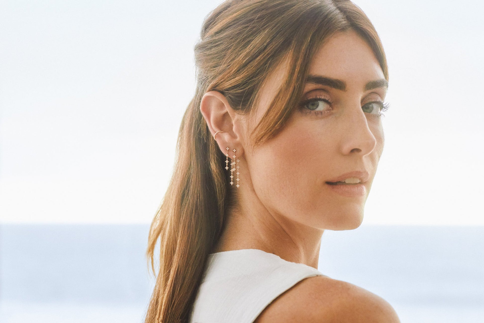 EF Collection Multi Diamond Sparkle Drop Earrings at Romi Boutique