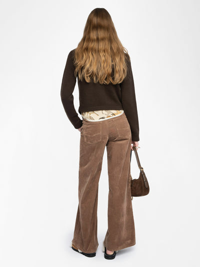 WESTIA CASHMERE CARDIGAN IN DARK CHOCOLATE