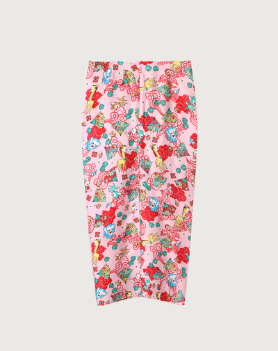 LUNA TIE FRONT SKIRT IN LUCKY ME