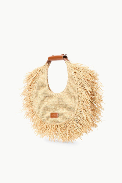 MOON RAFFIA TOTE BAG IN NATURAL RAFFIA - Romi Boutique