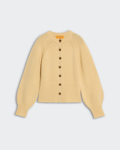 SCULPTED CARDIGAN IN BUTTER