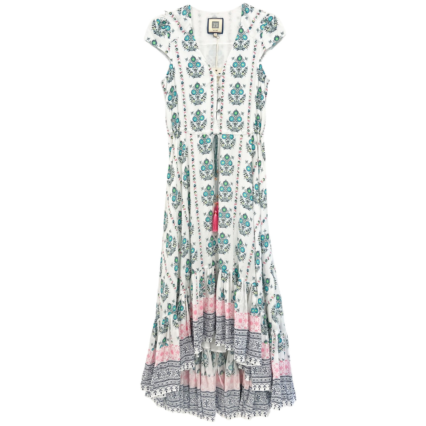 ADELINE MAXI DRESS IN MULTI COLOR MOTIFS - Romi Boutique