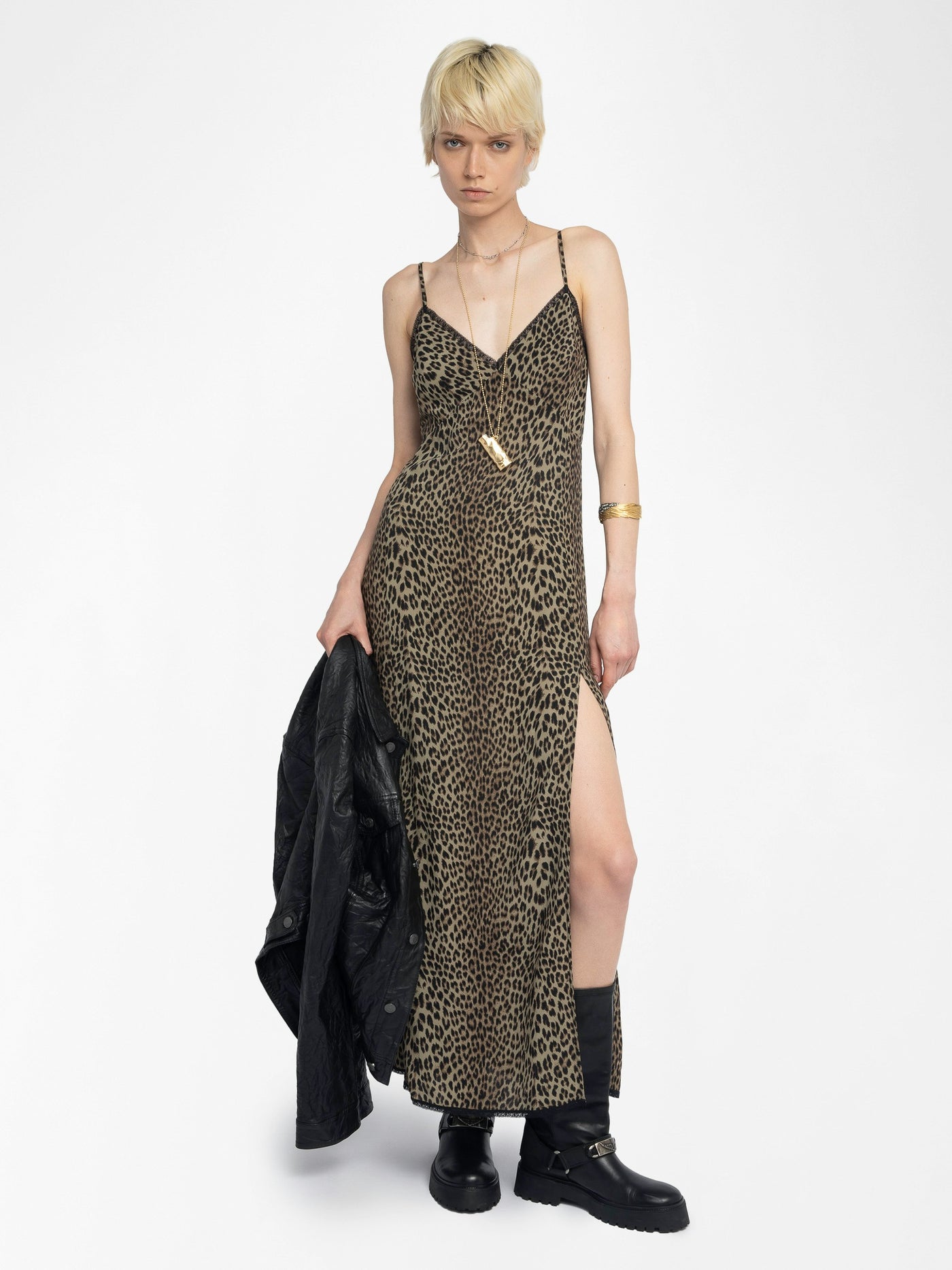 RAMELIL DRESS IN LEAVES