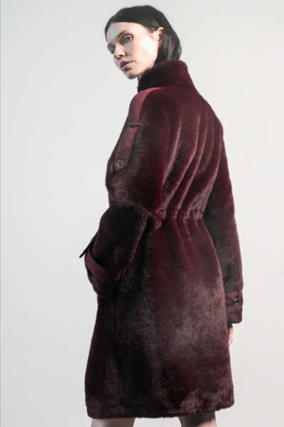 CHICA CHICA JACKET IN BURGUNDY