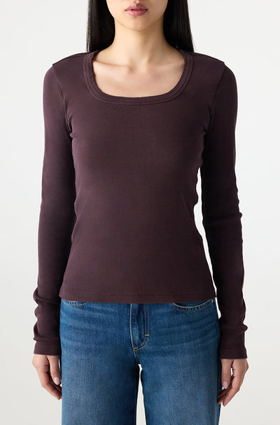 ANGELINA LONG SLEEVE IN AUBERGINE