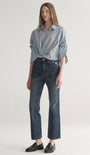 A.L.C Leo Striped Cotton Shirt at Romi Boutique