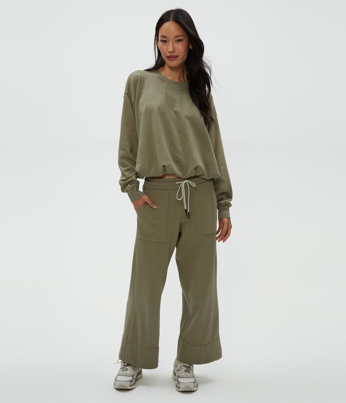 SADIE DRAWSTRING PANT IN OLIVE