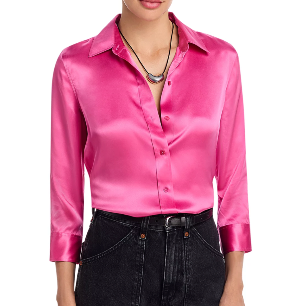 DANI 3/4 SLEEVE BLOUSE IN PINKTOBER
