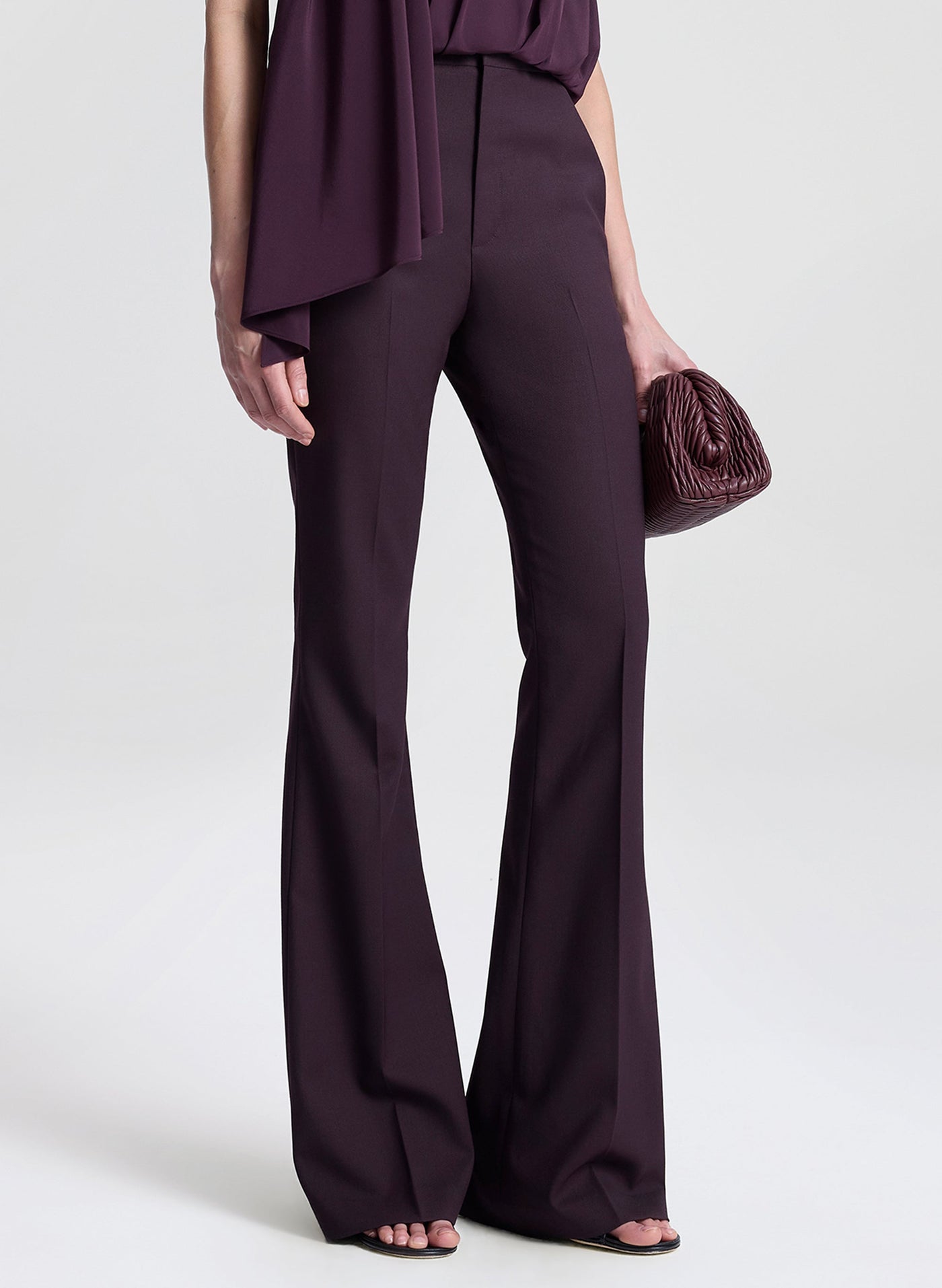 SOPHIE II TAILORED PANT IN DEEP PLUM