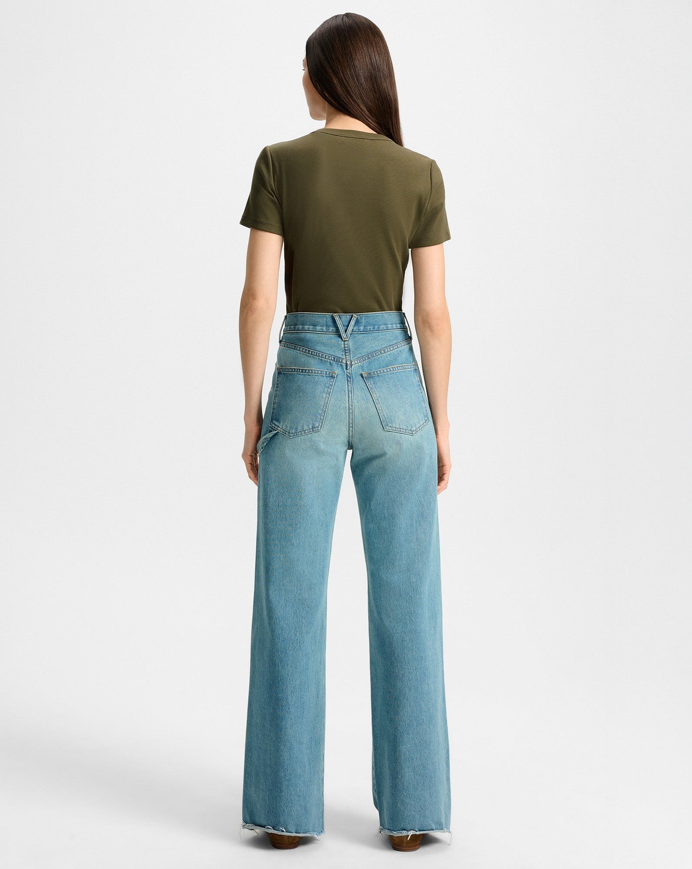 DILIA BUTTON DOWN T-SHIRT IN CYPRESS