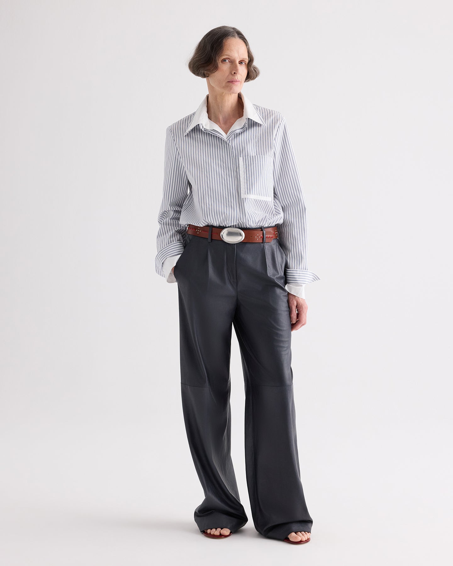 TWP Double Layer Boyfriend Shirt at Romi Boutique