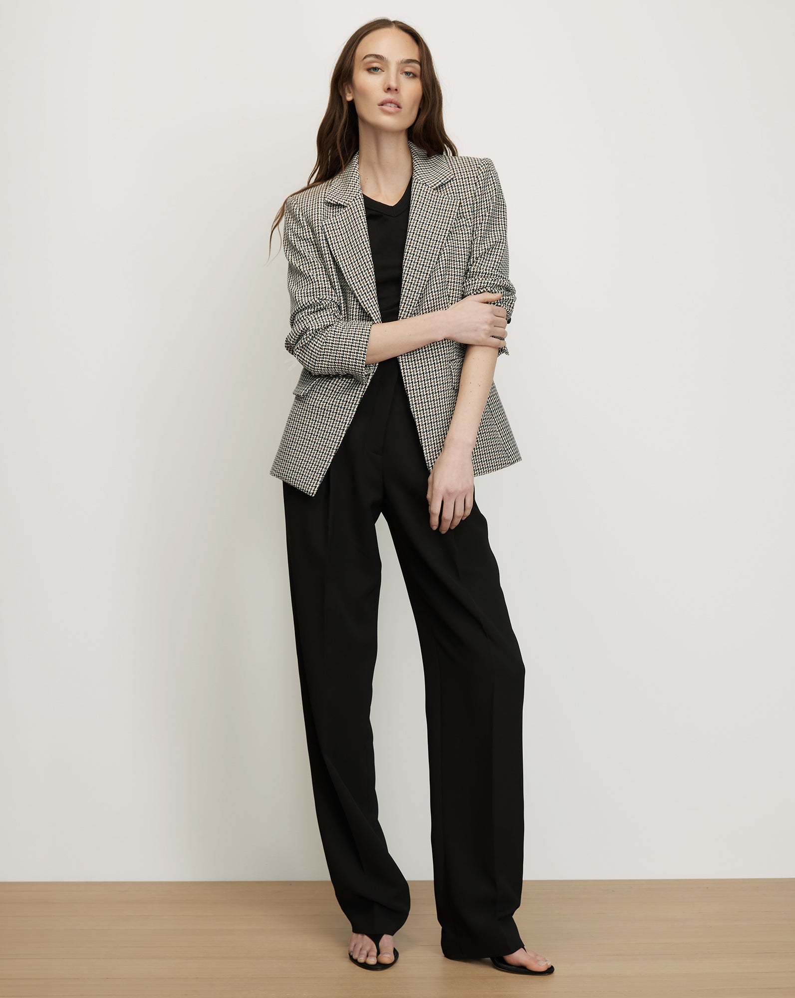 Veronica Beard Healy Houndstooth Dickey Jacket at Romi Boutique