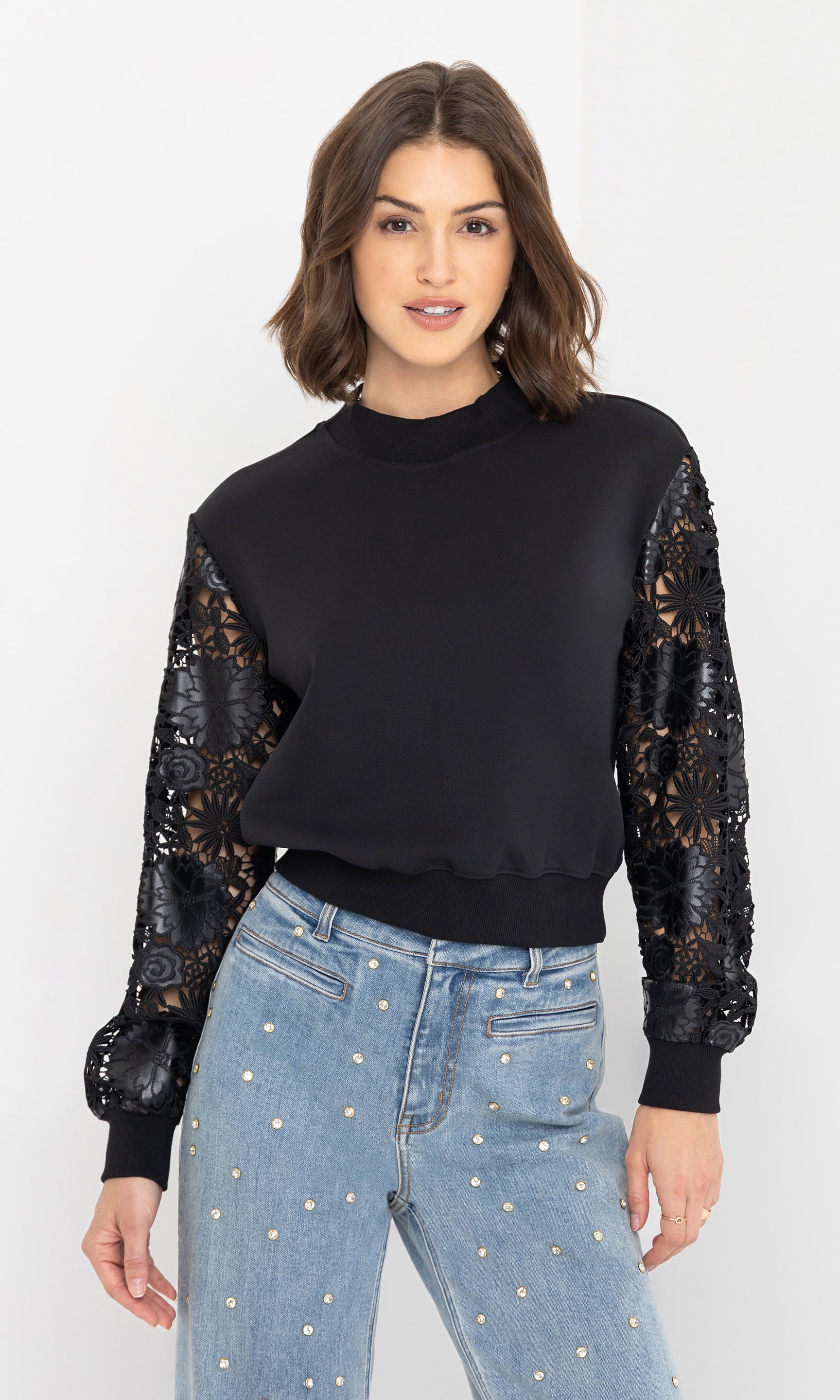 THERON GUIPURE SWEATSHIRT
