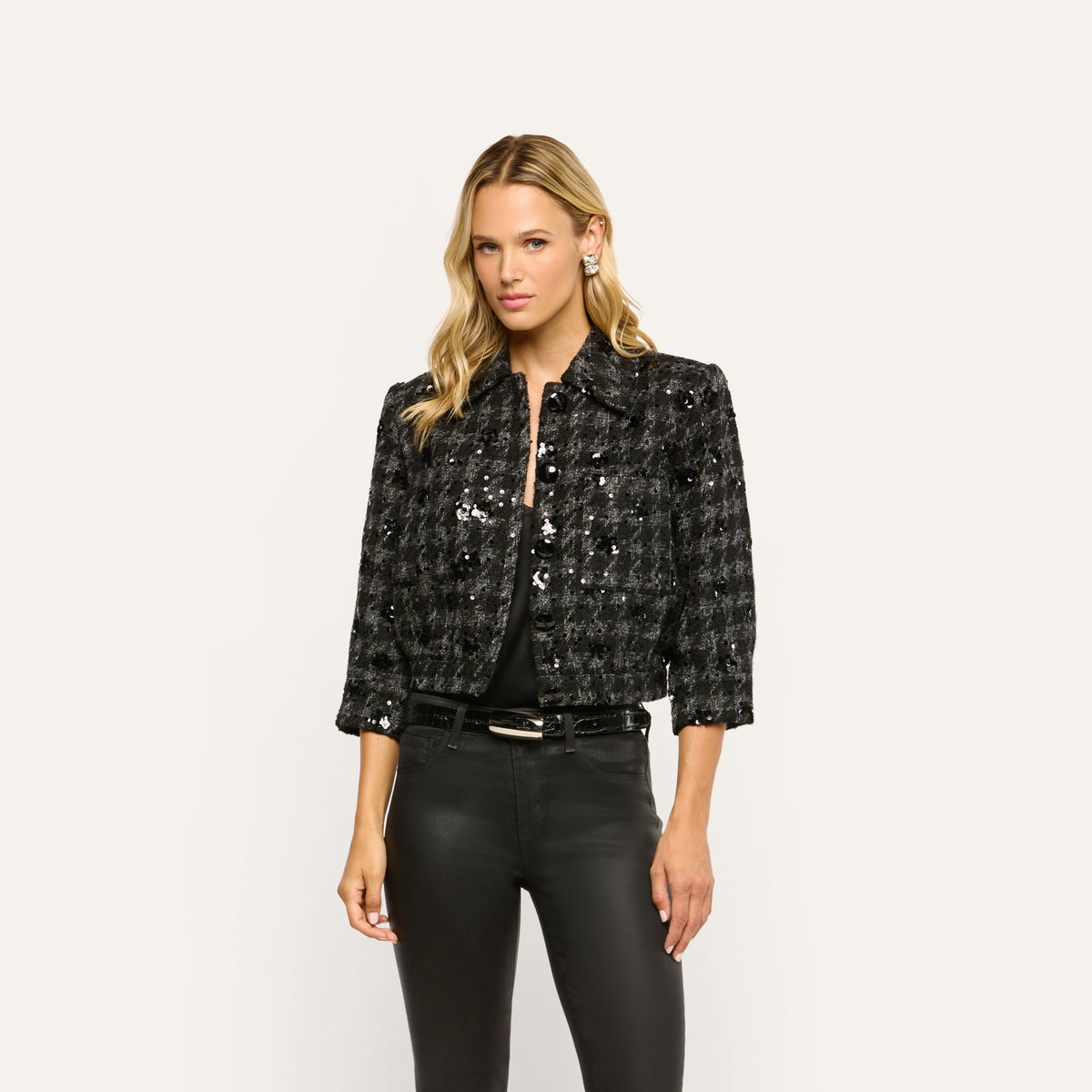 Jia Sequined Tweed Jacket