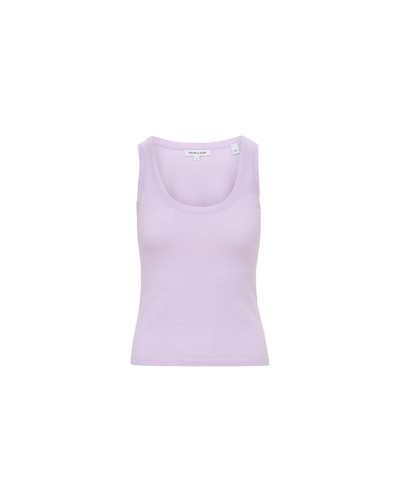 BIRKE CASHMERE SCOOPNECK TANK IN SOFT LILAC