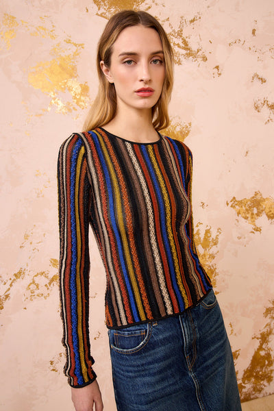 ARDITH KNIT LONG SLEEVE TOP IN ZOISITE