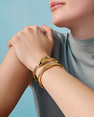 PORTIA BANGLE IN HIGH POLISH GOLD