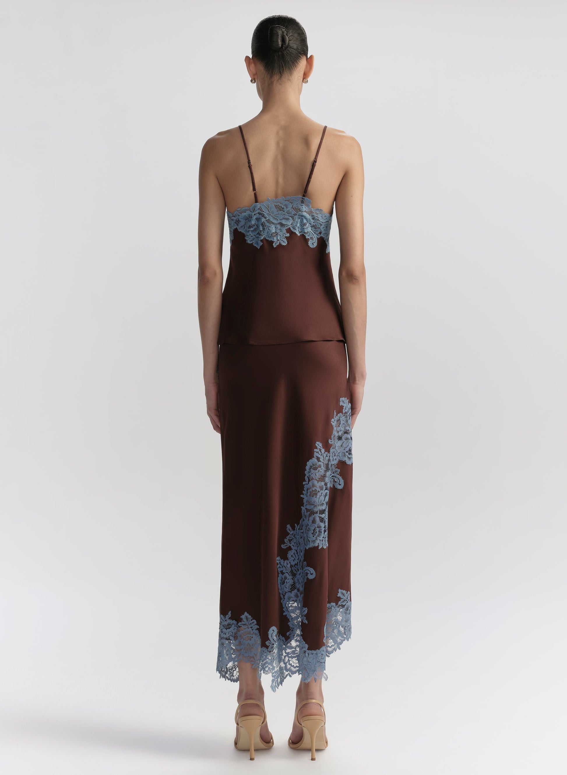 A.L.C Hana Satin and Lace Camisole Top at Romi Boutique