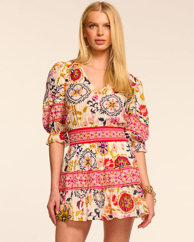 BARBARA DRESS IN WHITE MAYA COMBO