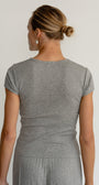 DONNI. THE POINTELLE BABY TEE at Romi Boutique