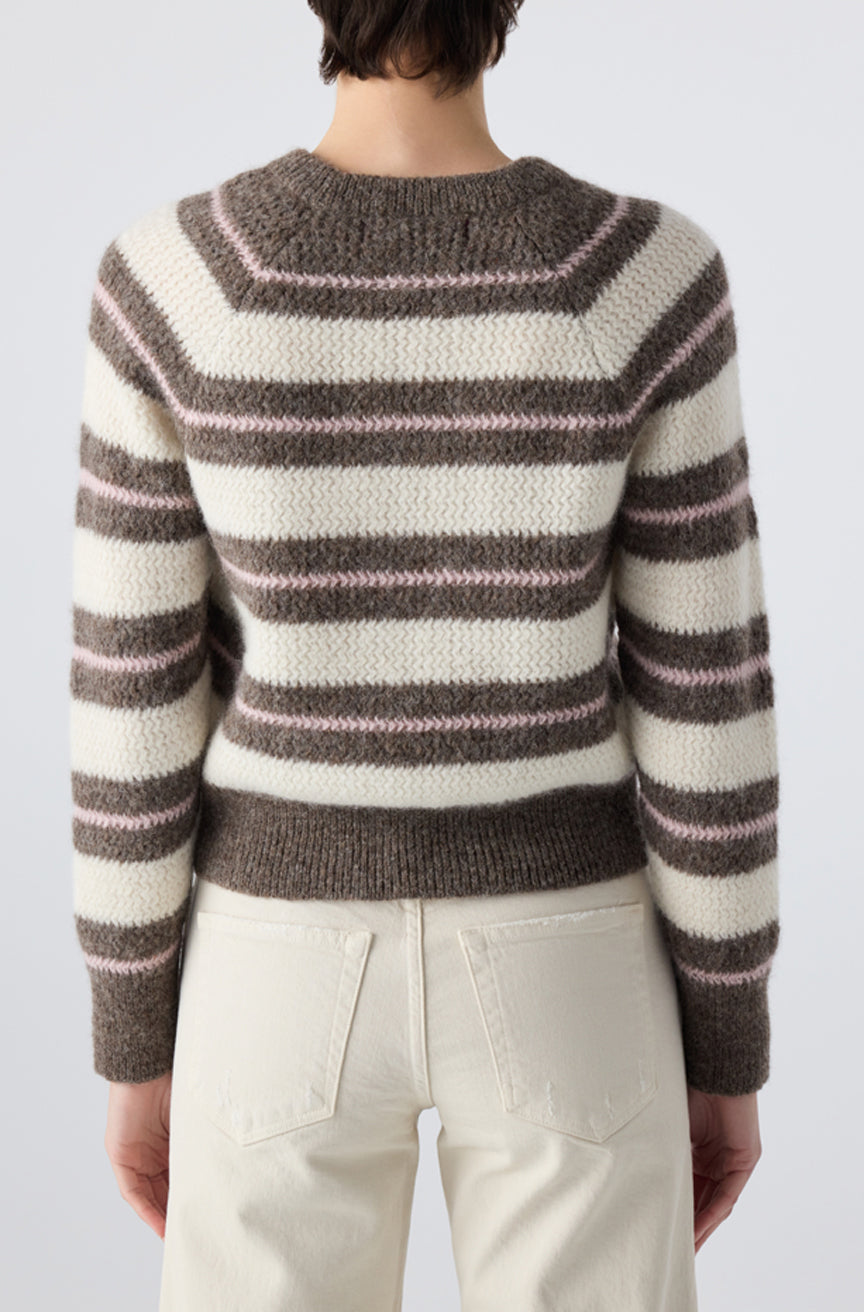 SYDNEY SWEATER IN COCOA/BONE MULTI
