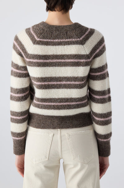 SYDNEY SWEATER IN COCOA/BONE MULTI