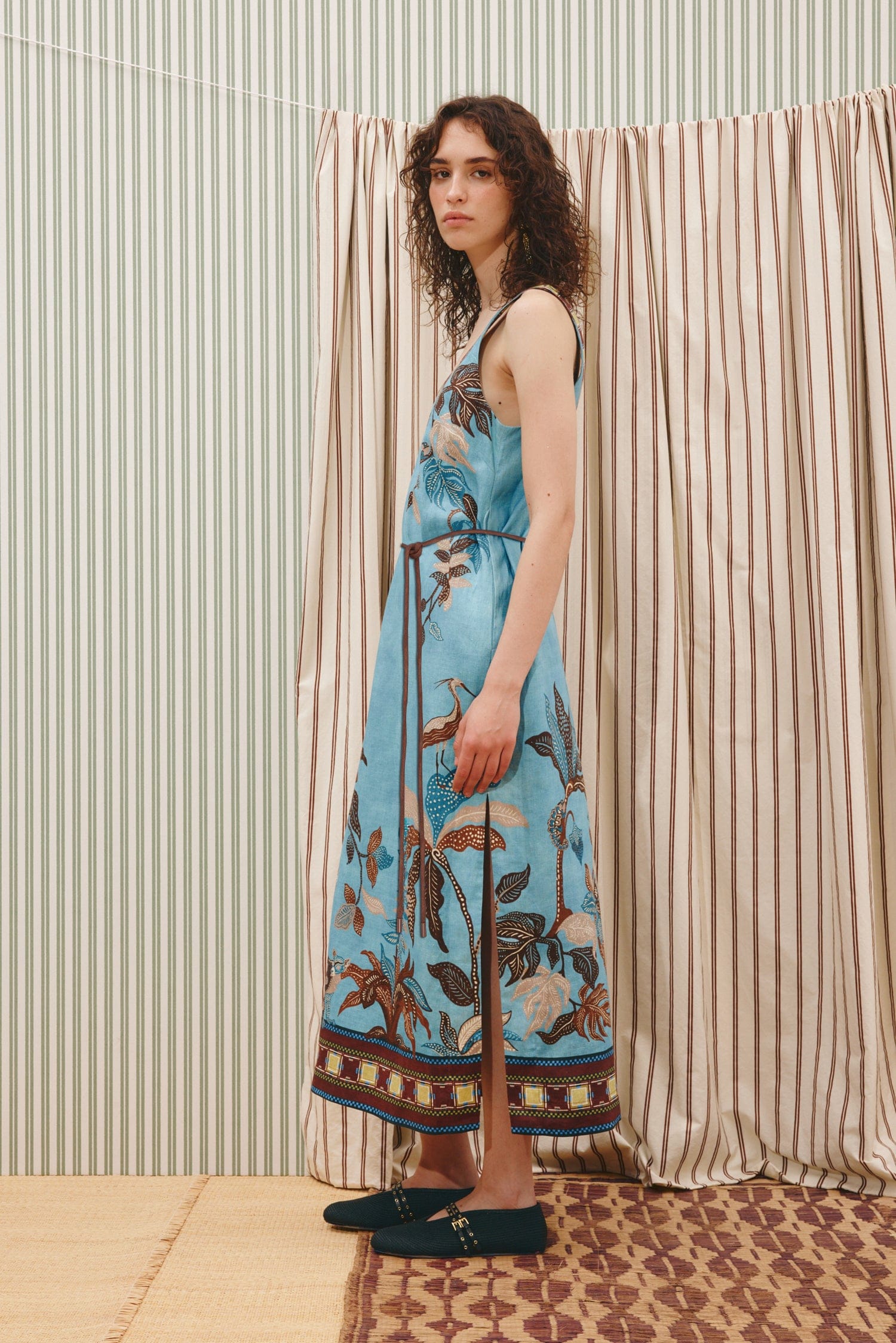 ALEMAIS GEORGIE SLEEVELESS MIDI DRESS at Romi Boutique
